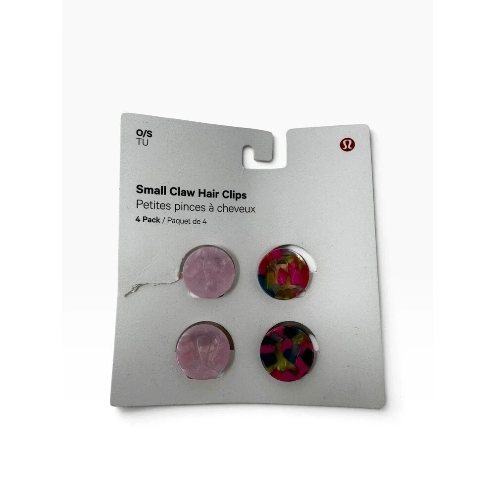 Lululemon Small Claw Hair Clip ONE SIZE 4 Pack NEW US STOCK & SHIP LLE